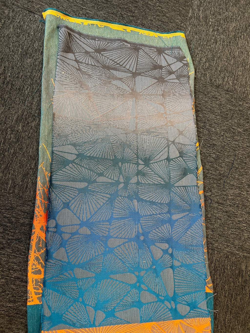 Ptera Ethereal - Mill Mock Up -  TEAL Grad Ptera with Grey Hemp Weft - Preorder items now!
