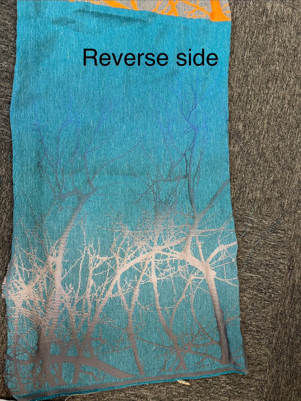 Wildwood Zephyr - Mill Mock Up Photos -  TEAL Grad Wildwood with Teal Linen Weft - Preorder items now!