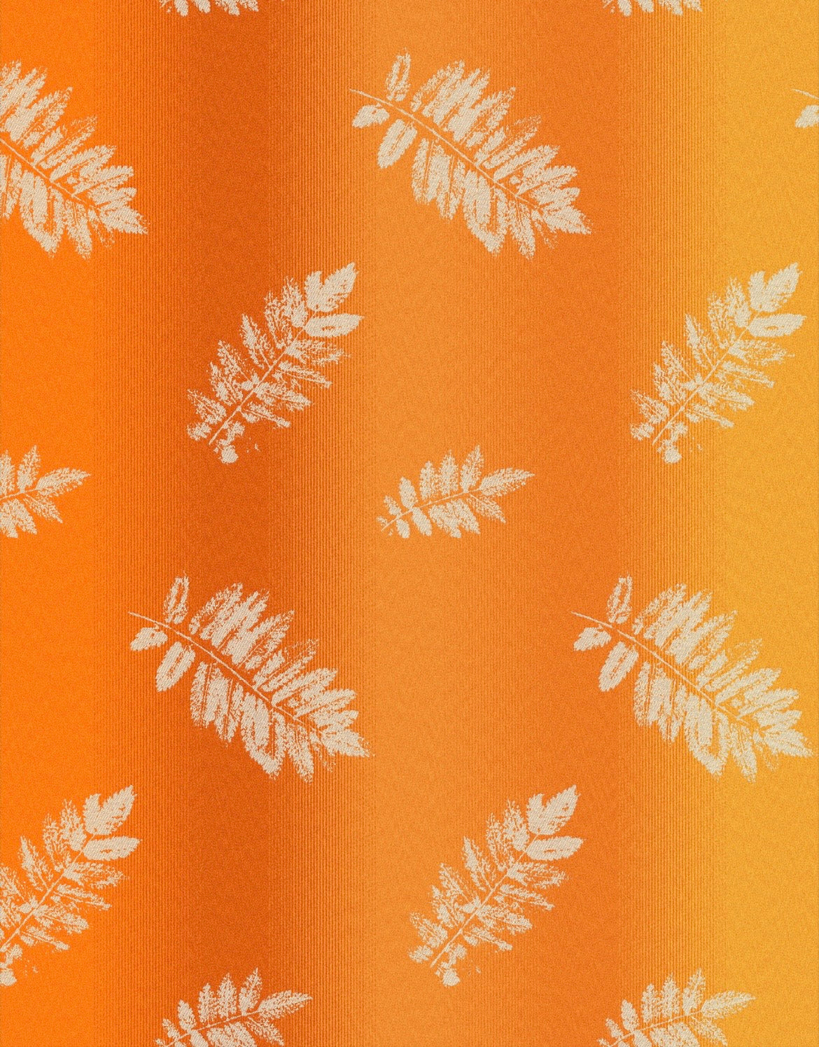 Sorbus Sunshine - Mill Mock Up -  SUNSET ORANGE Grad Sorbus with a Natural Hemp Weft - Preorder items now!